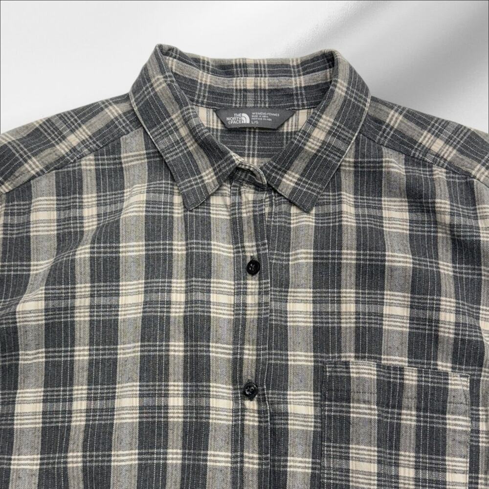 THE NORTH FACE Women’s Large Gray Plaid Oxford Shirt